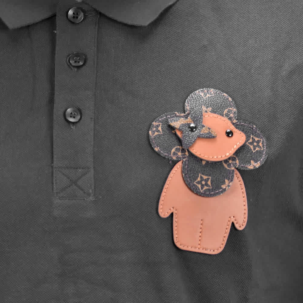 Louis Vuitton Black Embossed Teddy Premium Polo T-shirt-4
