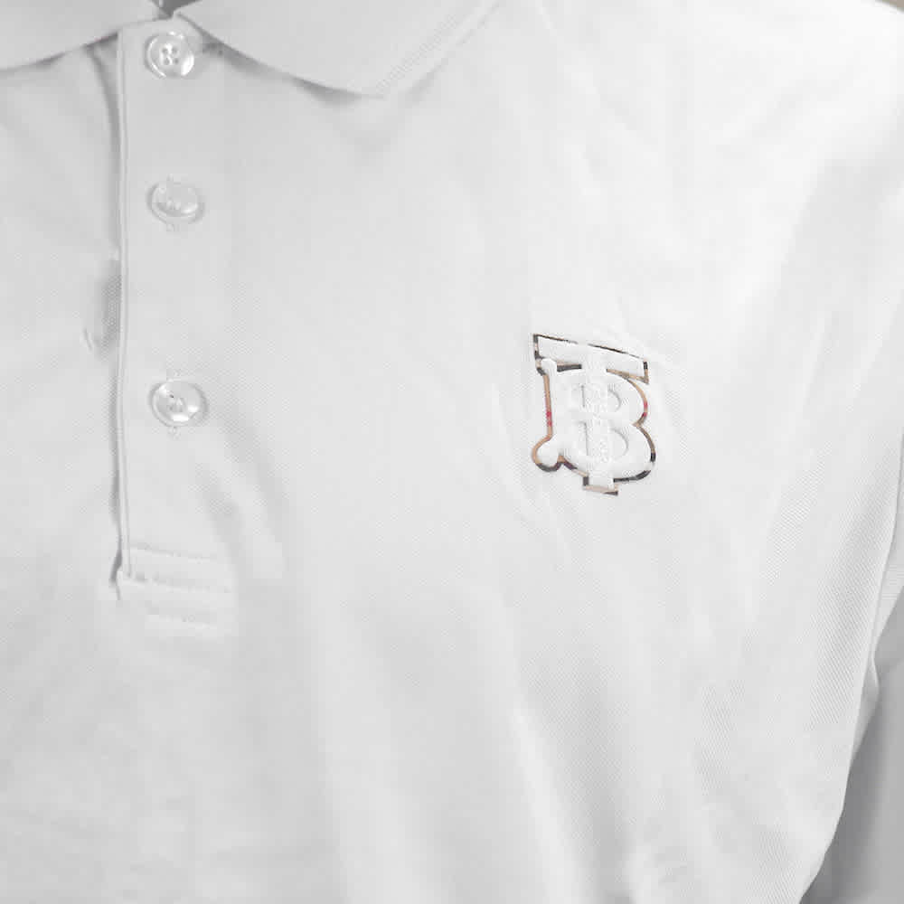 Burberry White Premium Quality Polo Tees-4