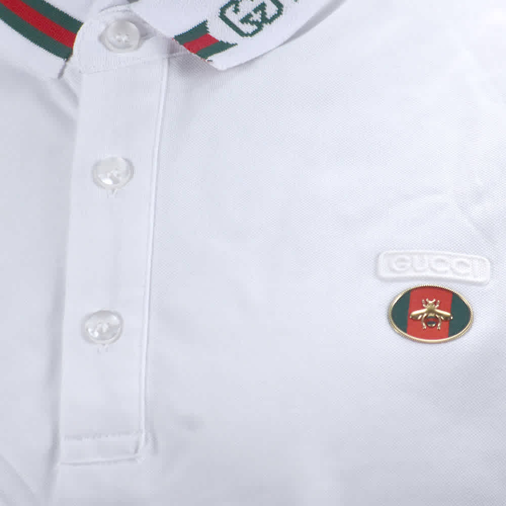 Gucci White Premium Quality Polo T-shirt-thumb-5