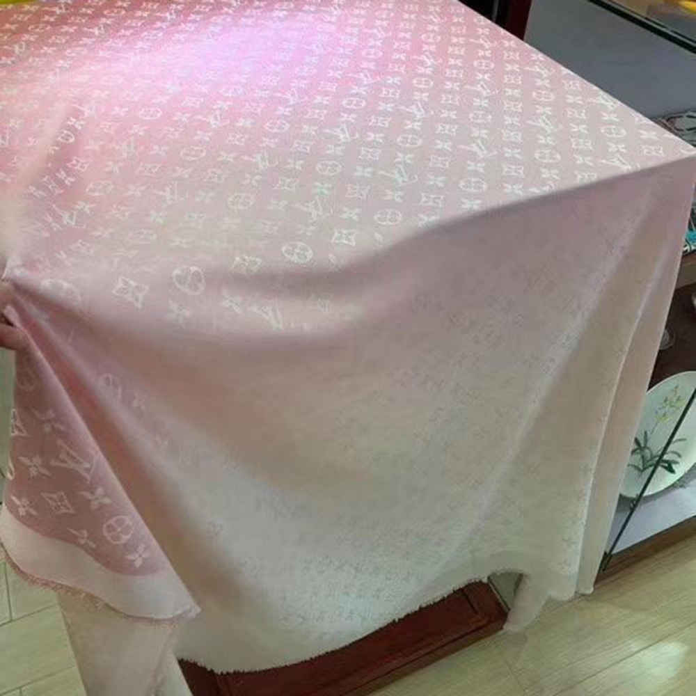 Louis Vuitton Pink Semi Wollen Monogram Gradient Shawl-2