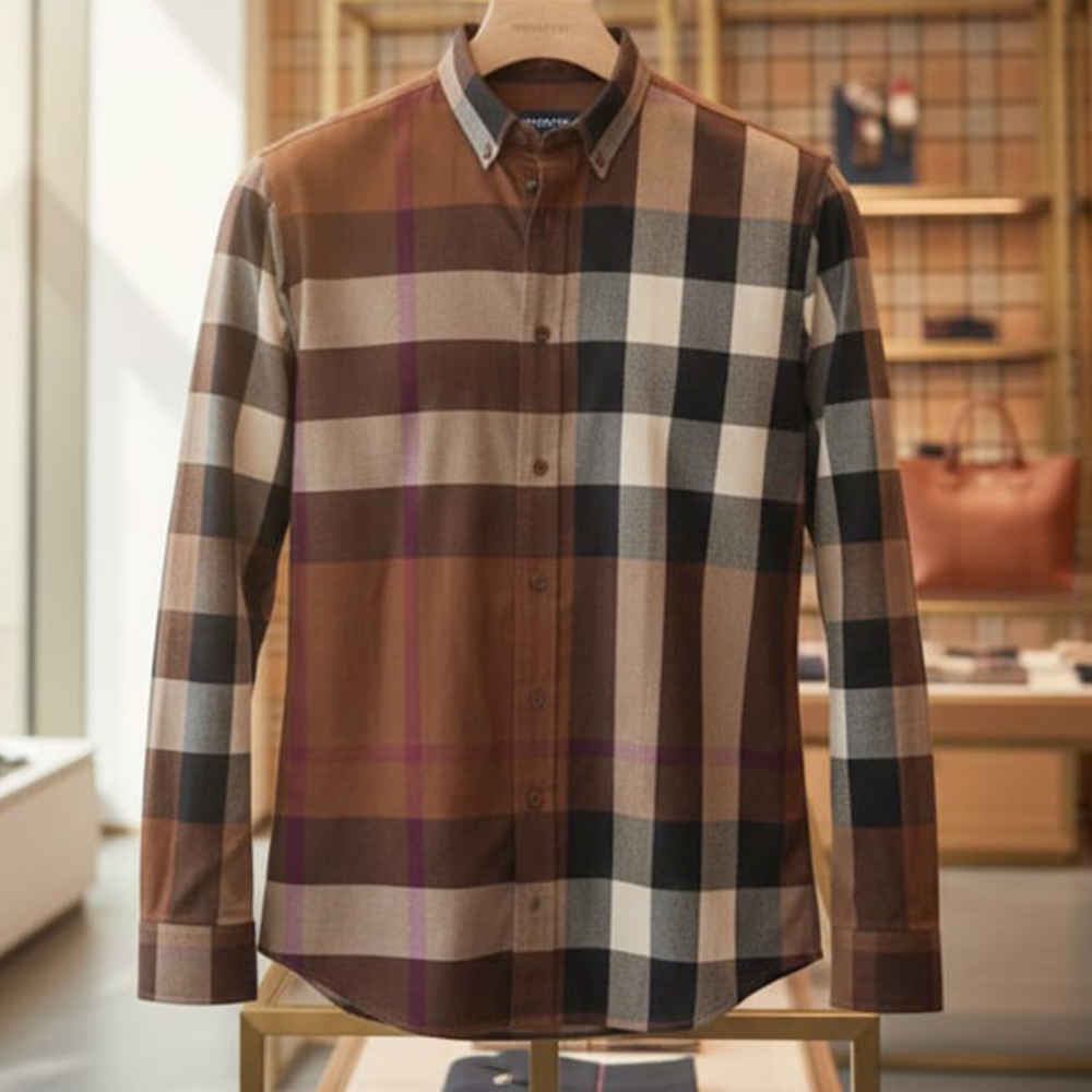 Burberry Brown Premium Quality Shirt-thumb-1