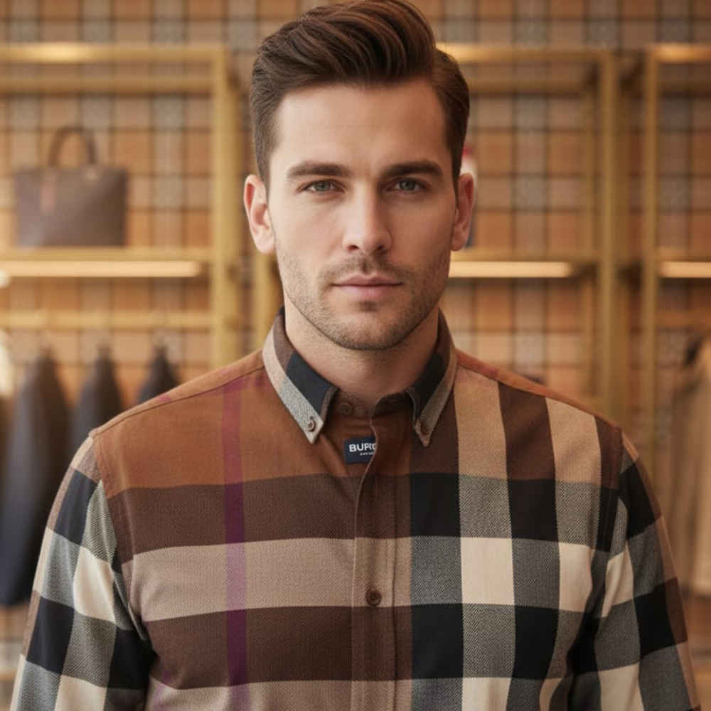 Burberry Brown Premium Quality Shirt-thumb-0