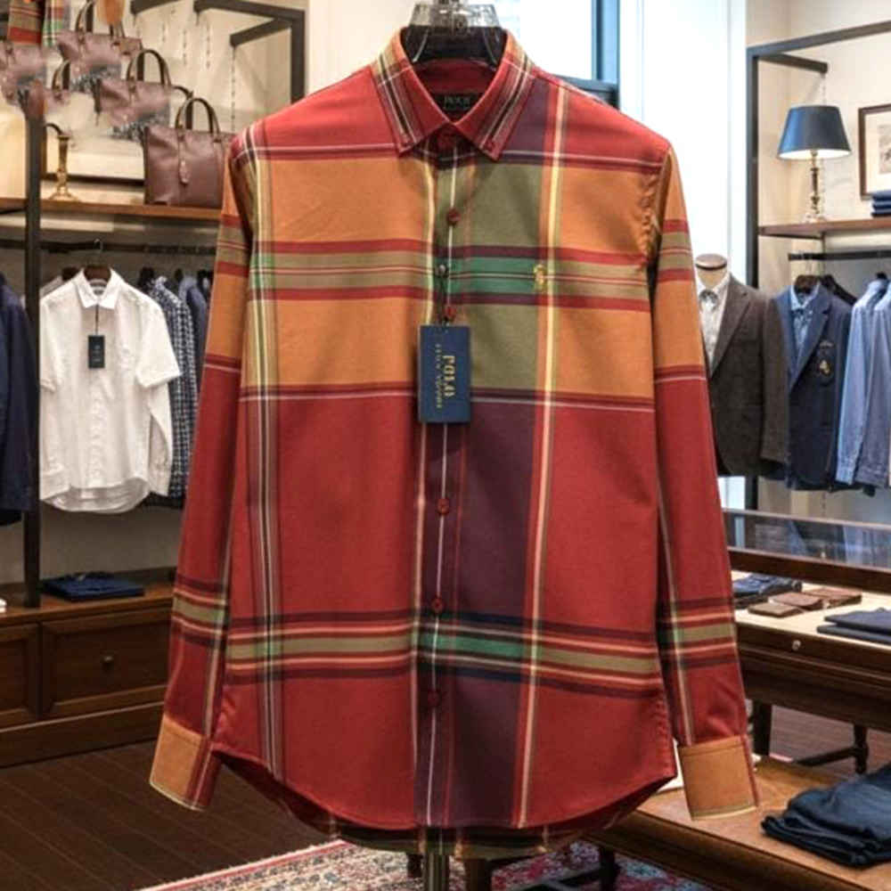 Ralph Lauren Orange Multicolor Premium Shirt-thumb-0