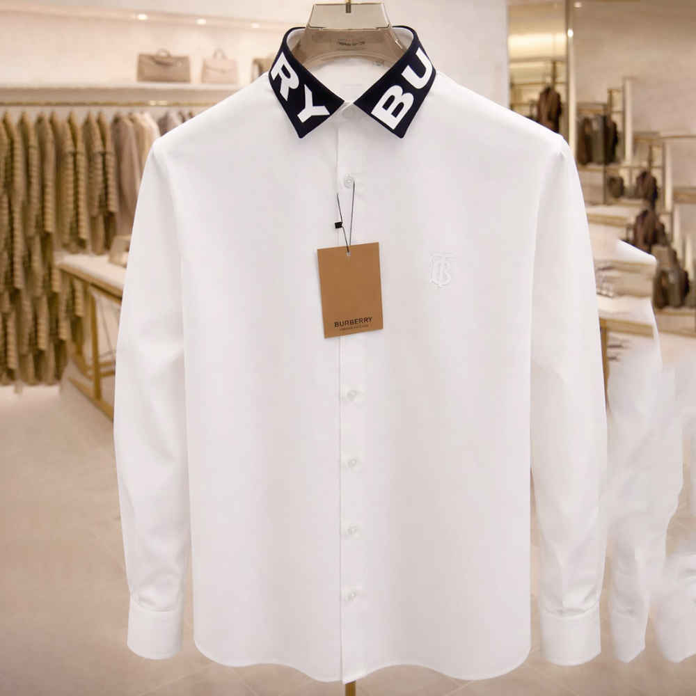 Burberry White Premium Cotton Shirt-thumb-0