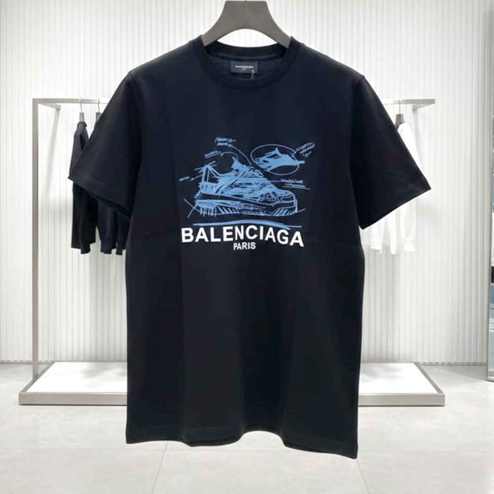 Balenciaga Black Premium Quality T-shirt-1