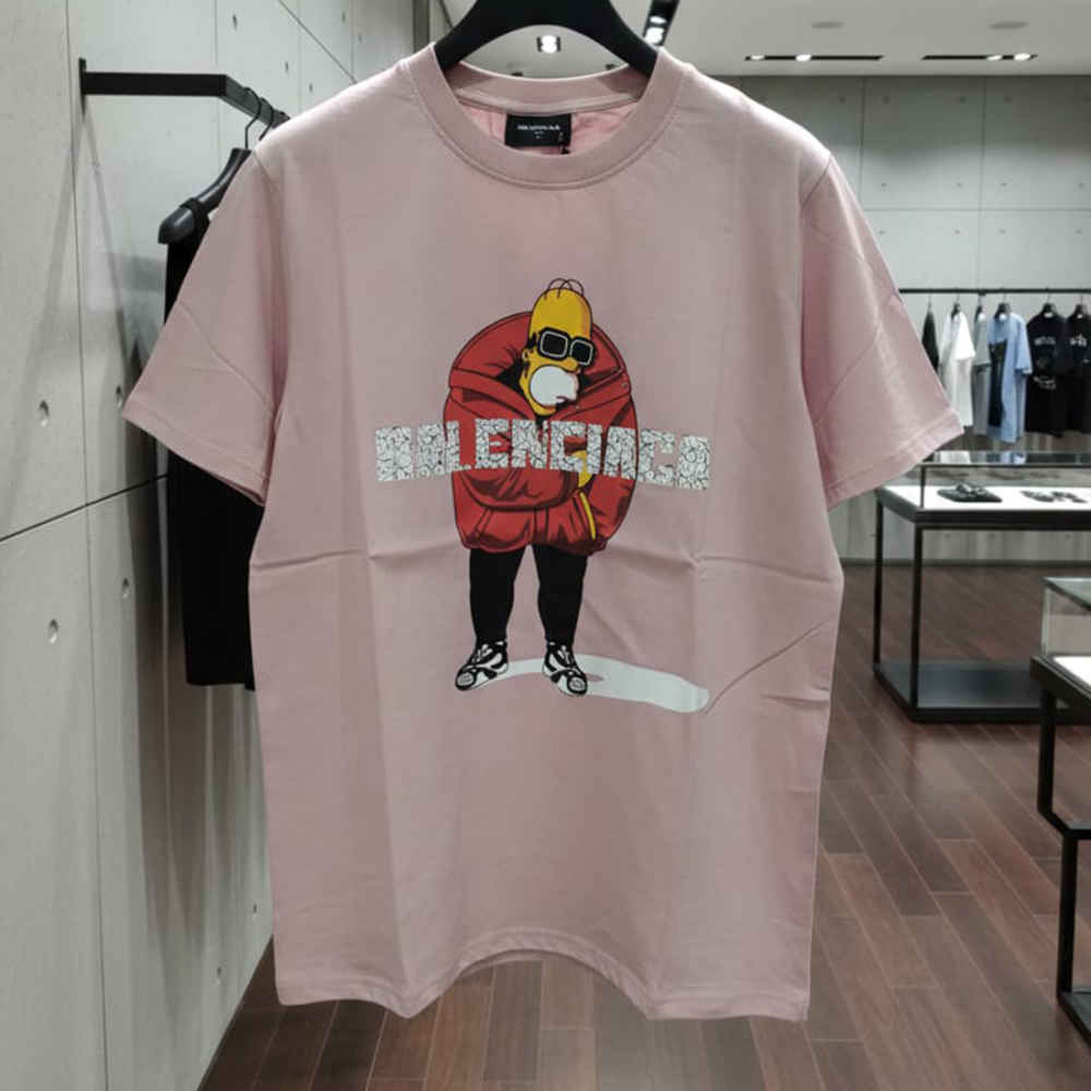 Balenciaga Pink Premium Quality T-shirt-1