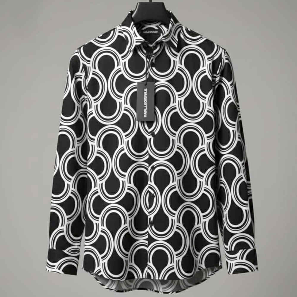 Karl Lagerfeld Black Premium Quality Cotton Shirt-1