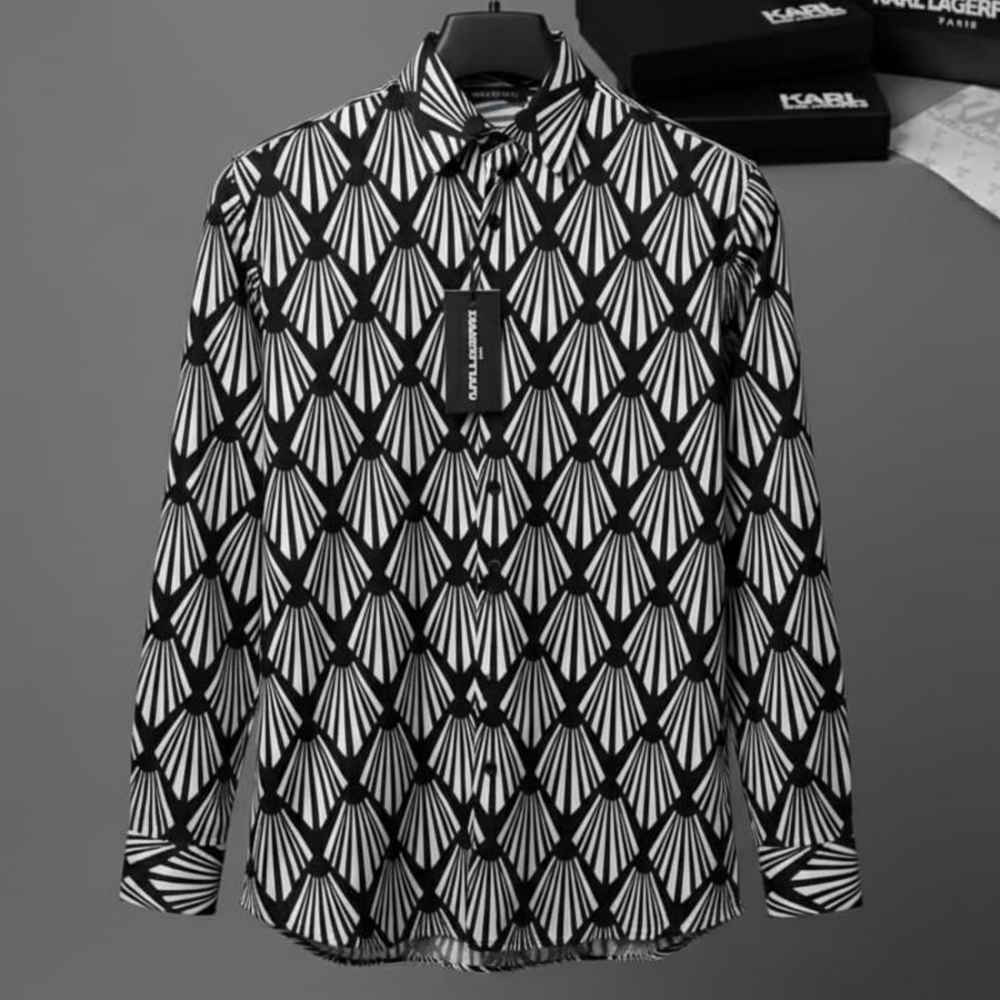 Karl Lagerfeld Black Premium Quality Cotton Shirt-1
