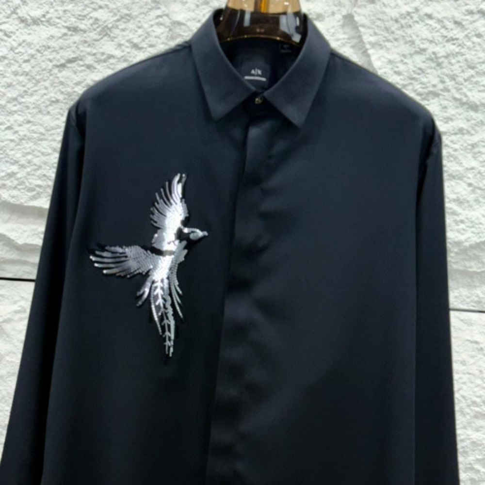 Armani Exchange Black Premium Quality Cotton Shirt-1
