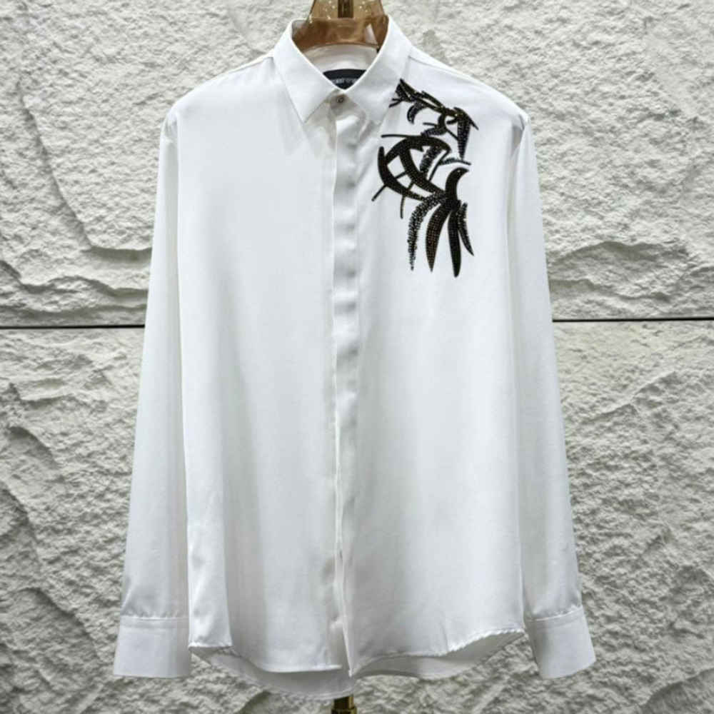 Emporio Armani White Premium Quality Cotton Shirt-thumb-0