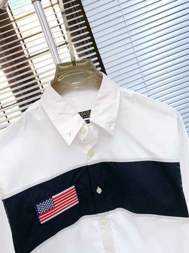 Ralph Lauren Embroidered White Premium Cotton Shirt-thumb-3