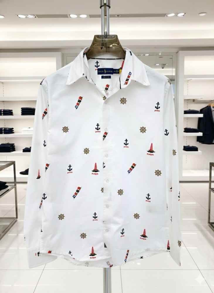Ralph Lauren Embroidered White Premium Cotton Shirt-thumb-0