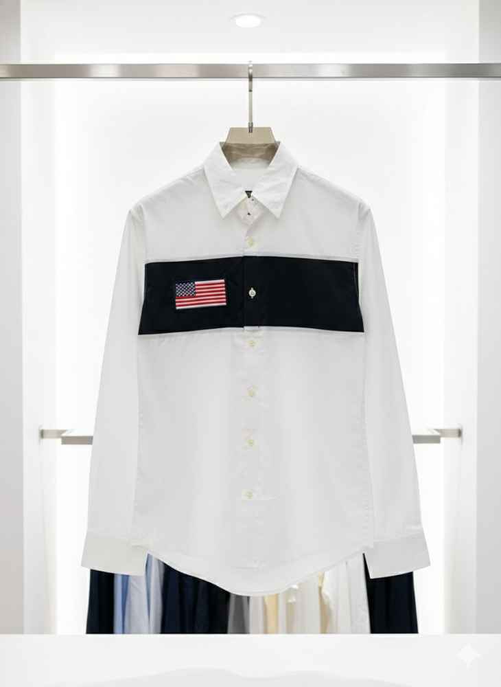 Ralph Lauren Embroidered White Premium Cotton Shirt-thumb-0