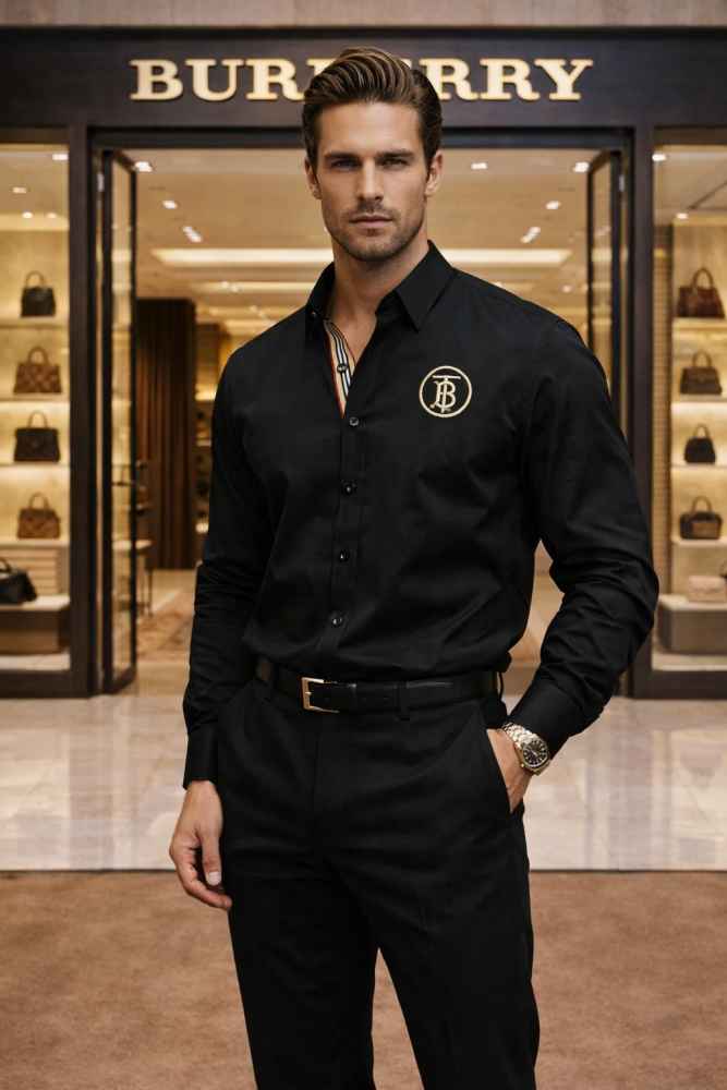 Burberry Black Premium Quality Shirt-thumb-0