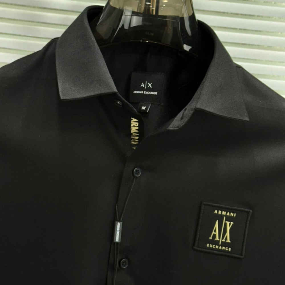 Armani Exchange Black Premium Quality Cotton Shirt-2