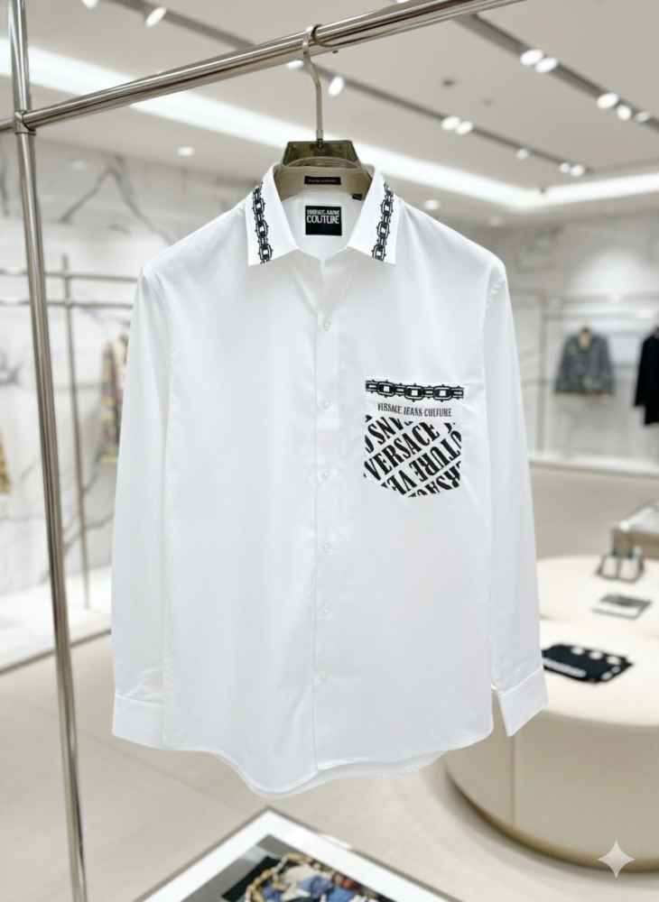 Versace White Premium Quality Cotton Shirt-1