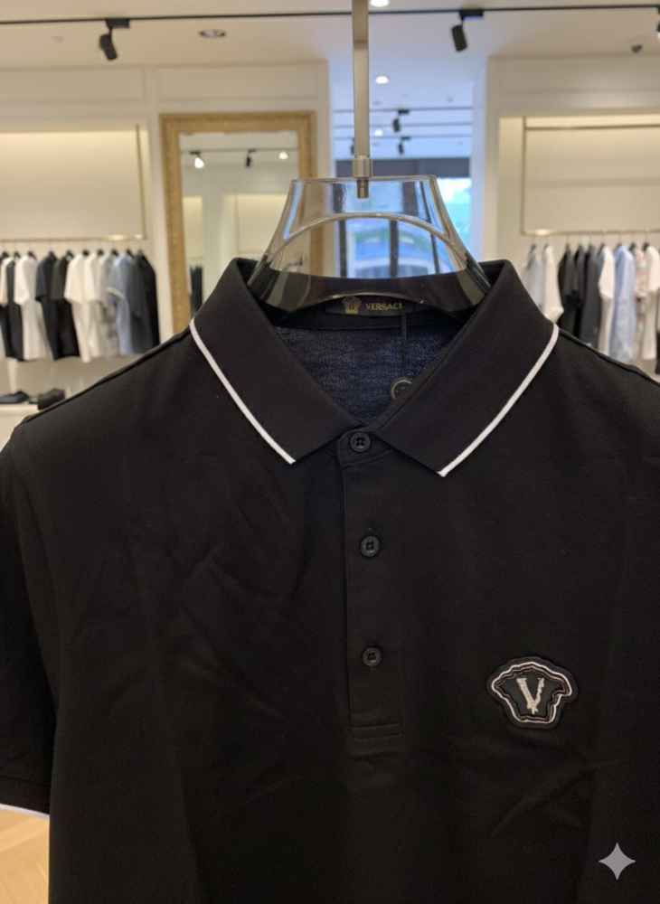 Versace Black Premium Quality Polo T-shirt-2