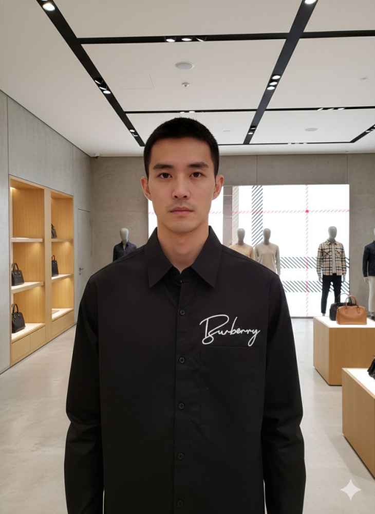 Burberry Black Premium Quality Shirt-thumb-2