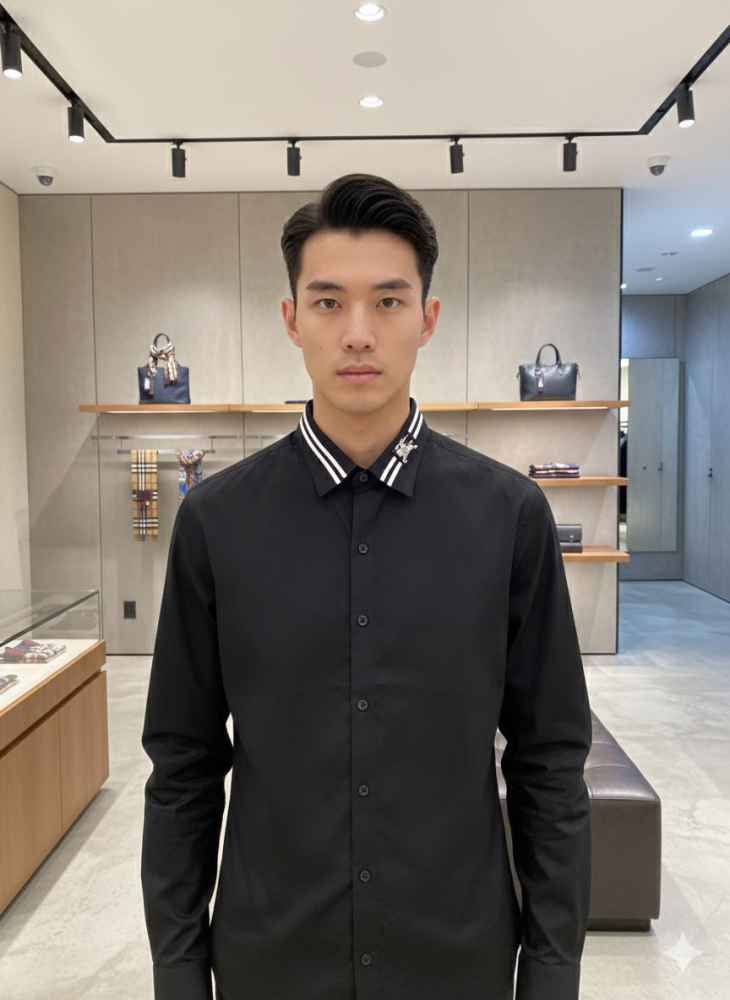 Burberry Black Premium Quality Shirt-2