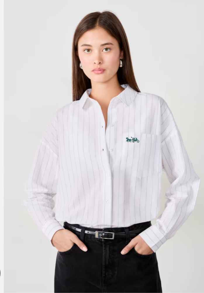 Coach White Premium Quality Women Shirt-1