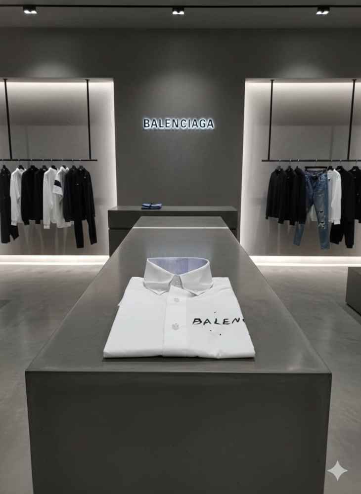 Balenciaga White Premium Quality Shirt-3