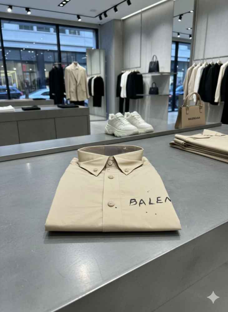 Balenciaga Brown Premium Quality Shirt-thumb-4