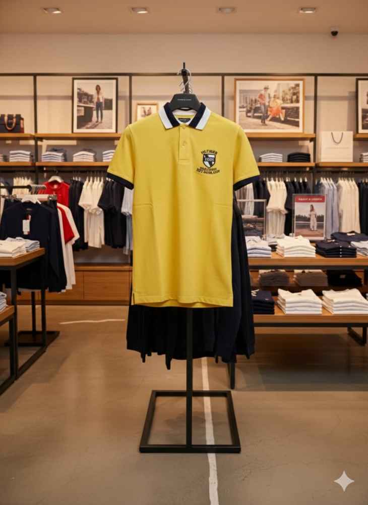 Tommy Hilfiger Yellow Premium Quality Tees-2