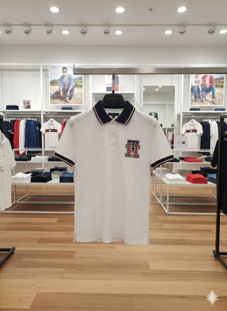 Tommy Hilfiger White Premium Quality Tees-thumb-3