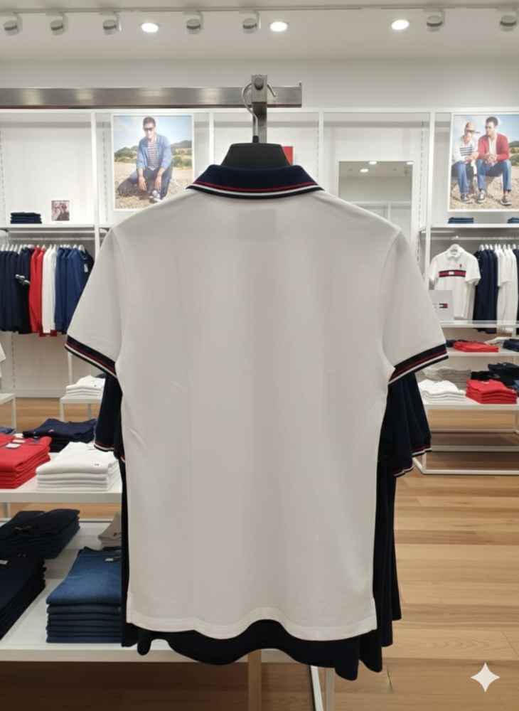 Tommy Hilfiger White Premium Quality Tees-thumb-2