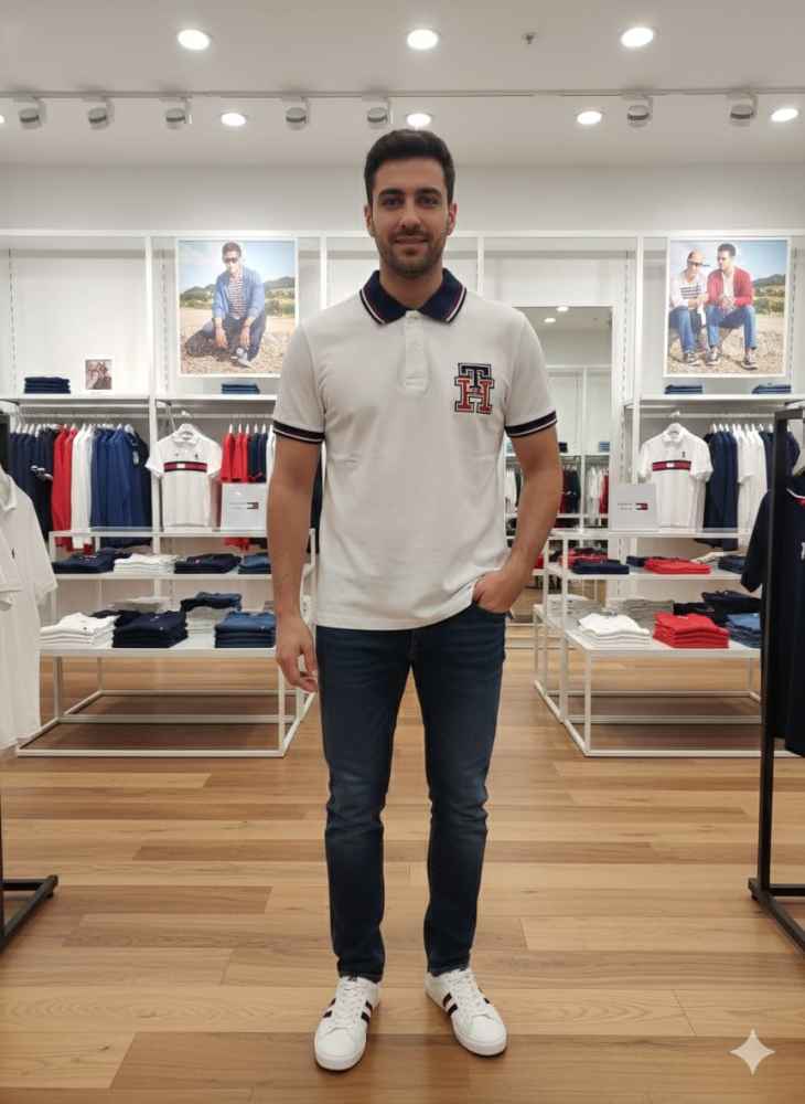 Tommy Hilfiger White Premium Quality Tees-thumb-0