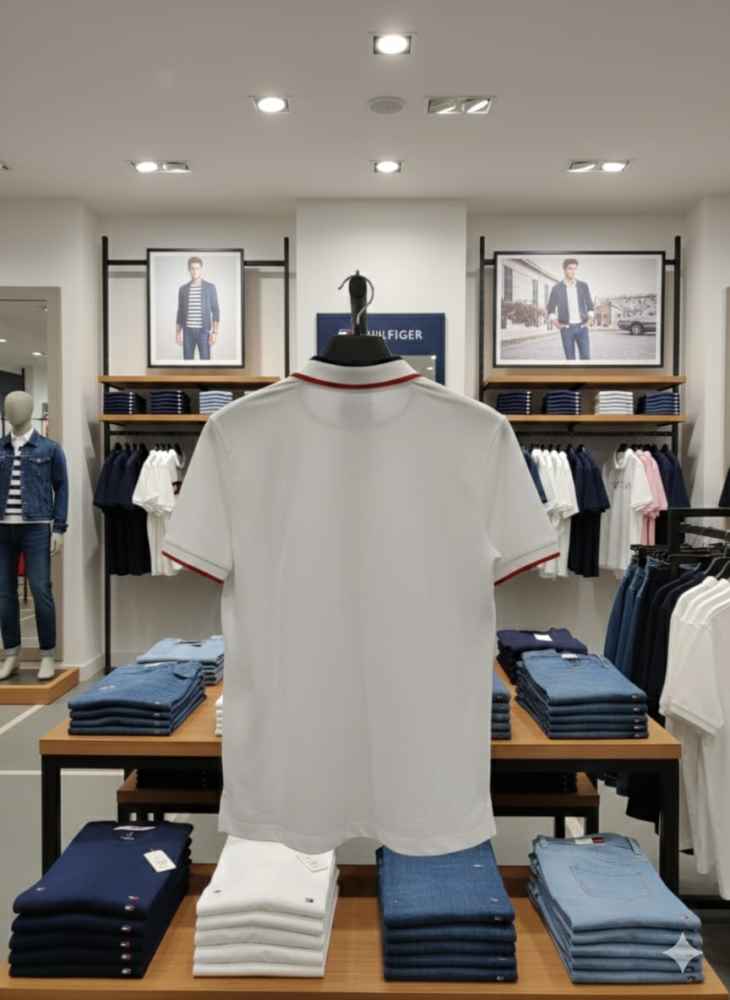 Tommy Hilfiger White Premium Quality Tees-thumb-3