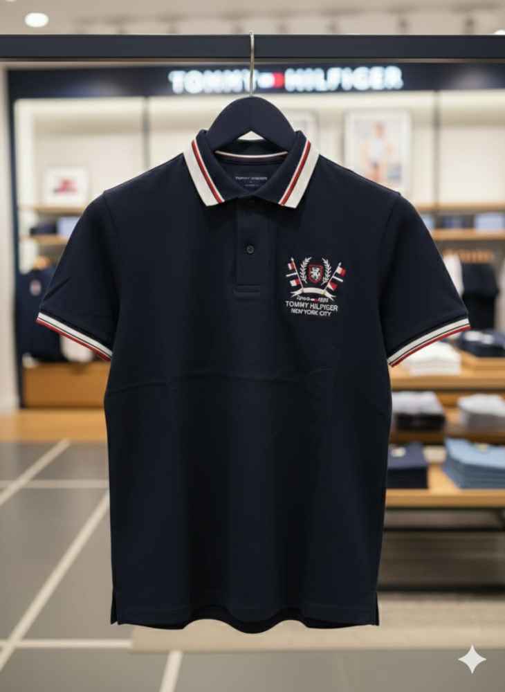 Tommy Hilfiger Black Premium Quality Tees-thumb-2