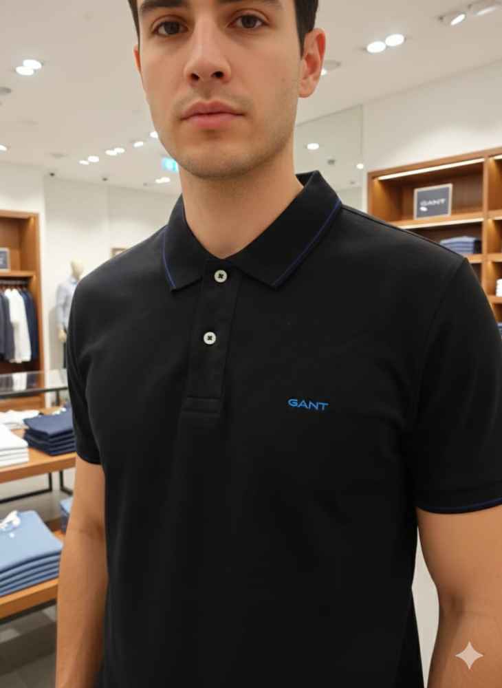 Gant Black Premium Quality T-shirt-thumb-1