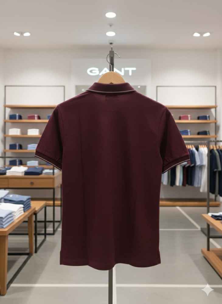 Gant Maroon Premium Quality T-shirt-2