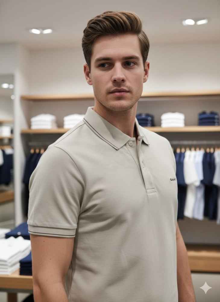 Gant Grey Premium Quality T-shirt-1