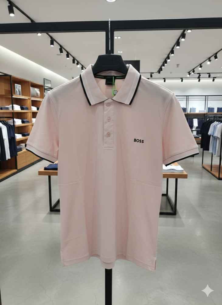Hugo Boss Light Pink Premium Quality Tees-2