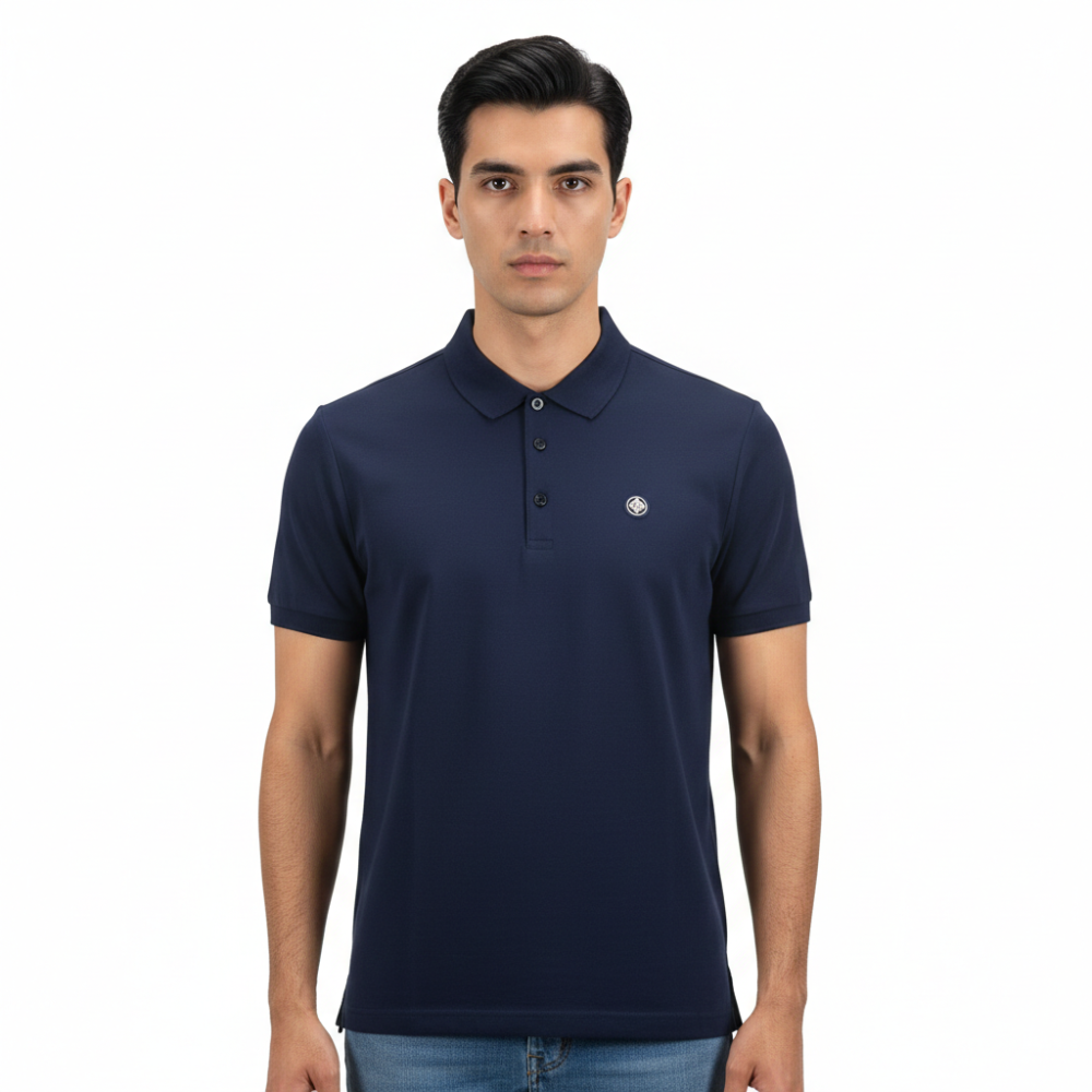 Louis Vuitton Navy Blue Premium Quality Polo T-shirt-3