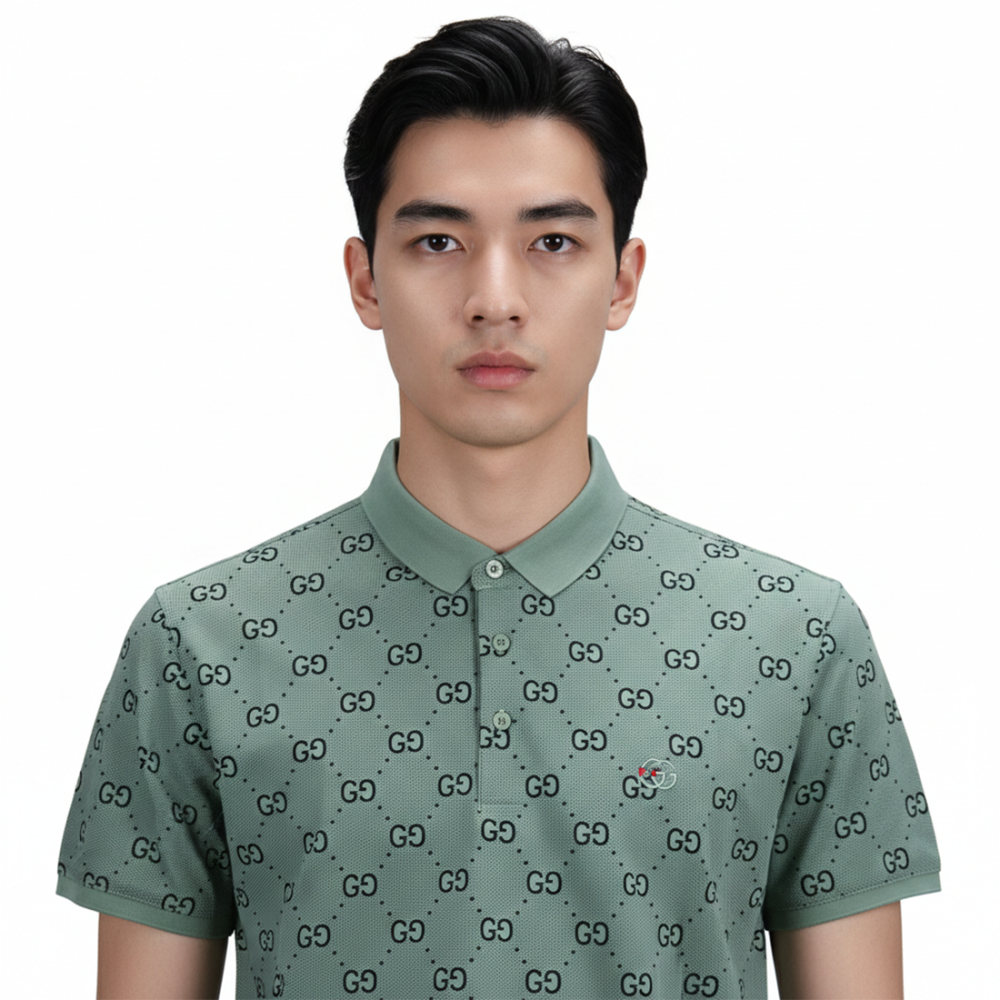 Gucci Green Premium Quality Polo Tees-thumb-4