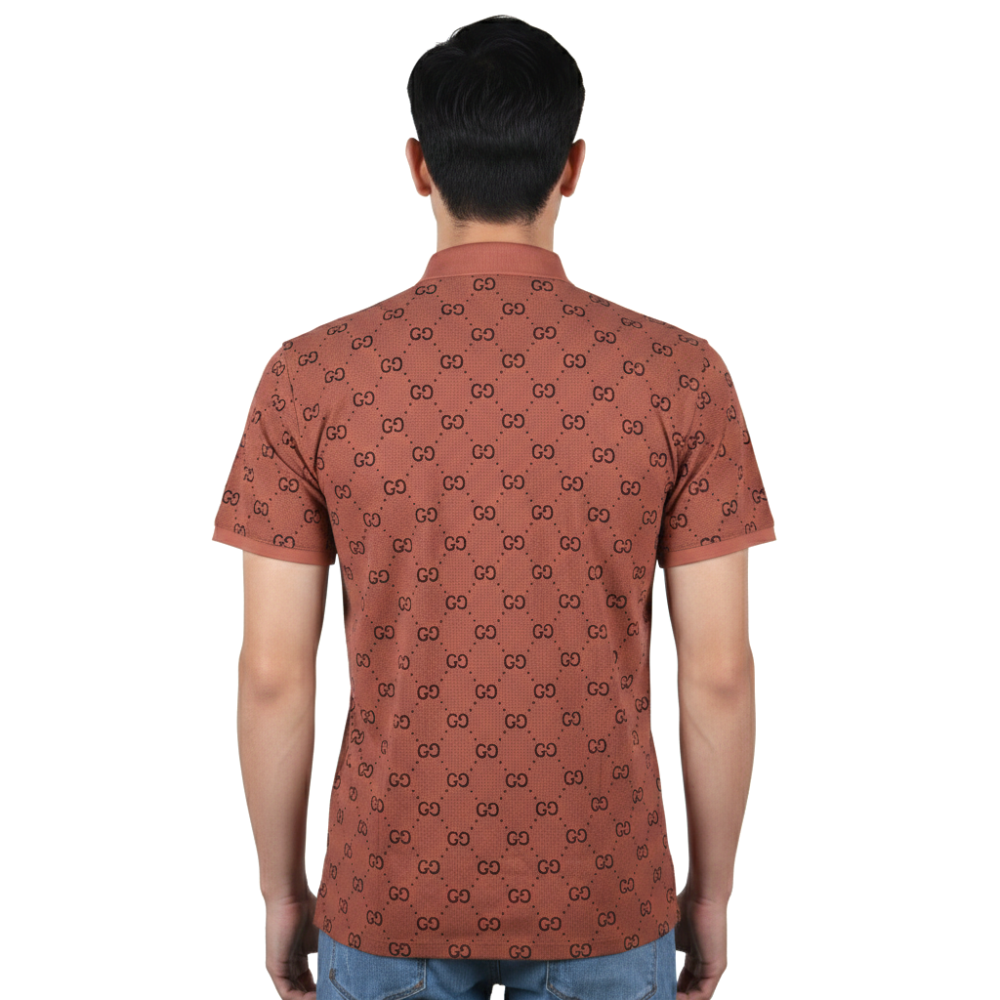 Gucci Brown Premium Quality Polo Tees-4