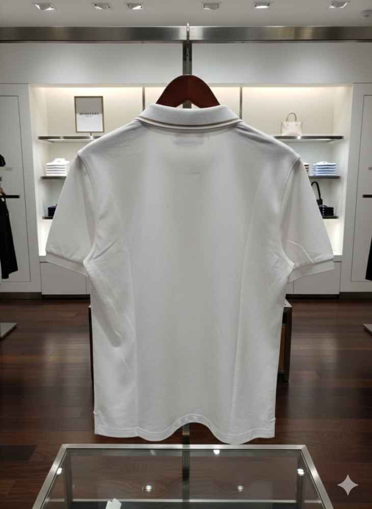 Burberry White Premium Quality T-shirt-3