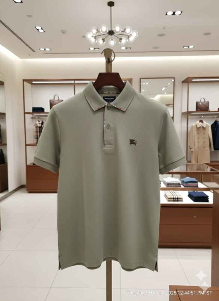 Burberry Grey Premium Quality T-shirt-1