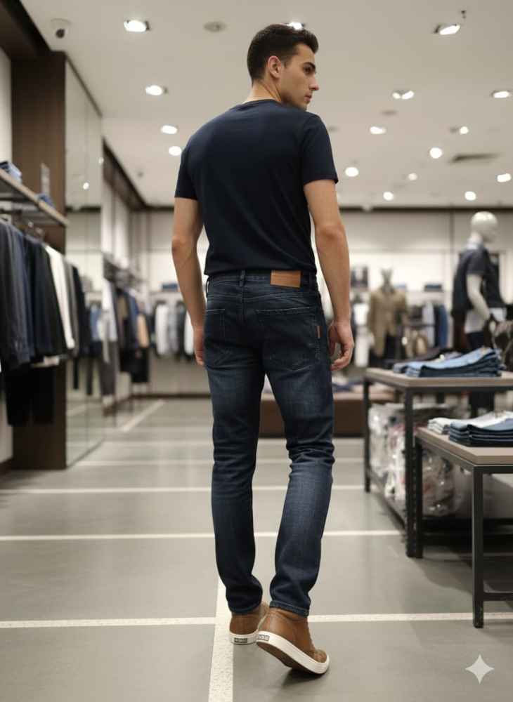 Armani Exchange Blue Premium Quality Jeans-thumb-4