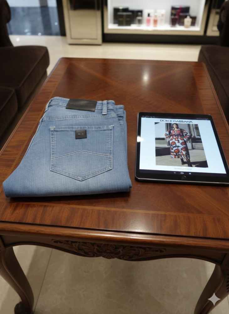 Armani Exchange Light Blue Premium Quality Jeans-3