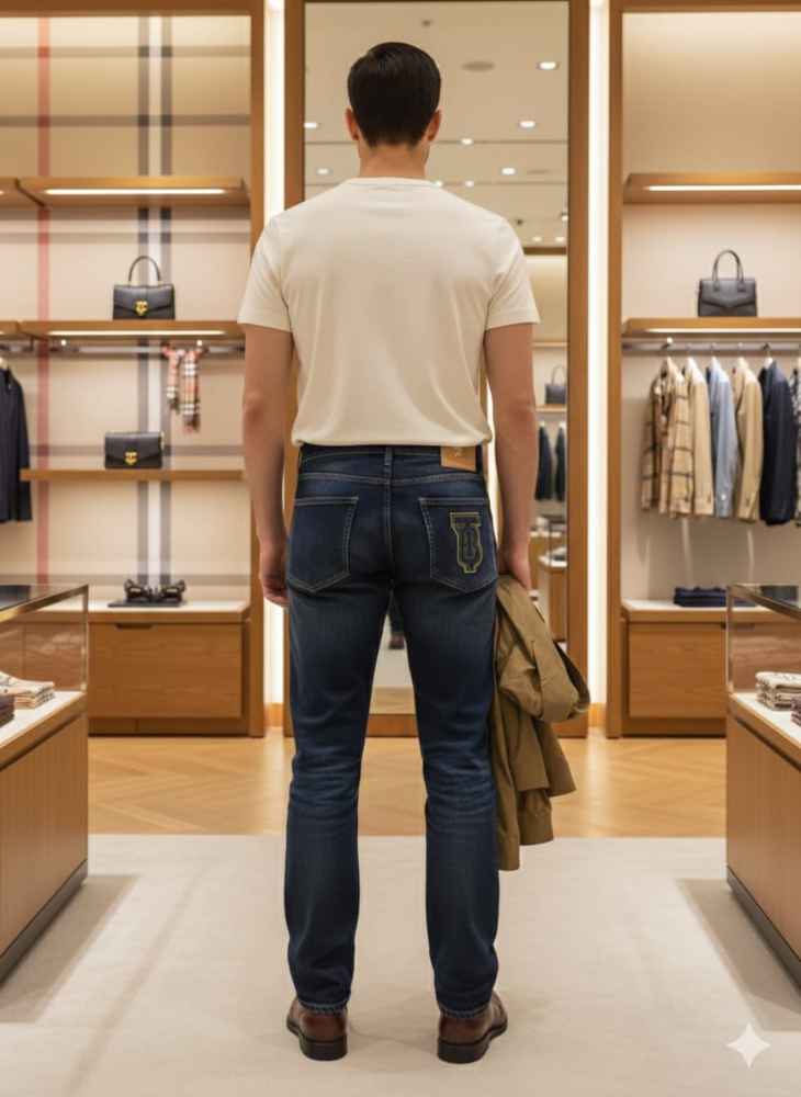 Burberry Dark Blue Premium Denim Jeans-4