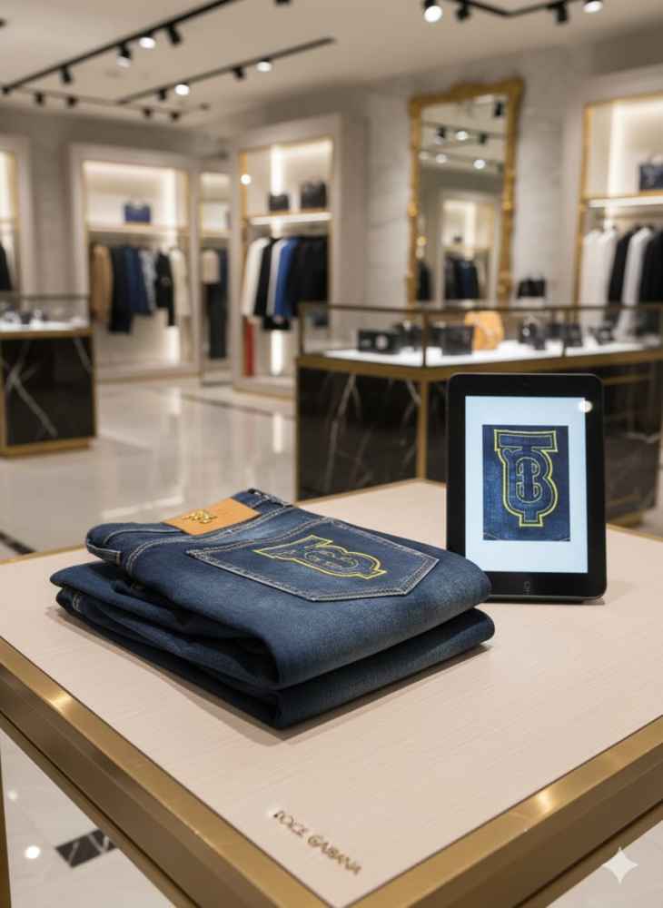 Burberry Dark Blue Premium Denim Jeans-2