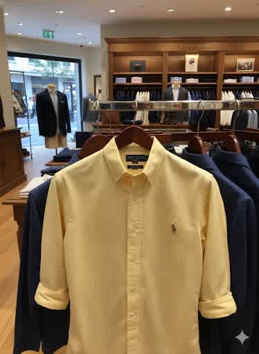 Ralph Lauren Yellow Premium Quality Cotton Shirt-2