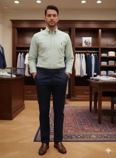 Ralph Lauren Green Premium Quality Cotton Shirt-thumb-0