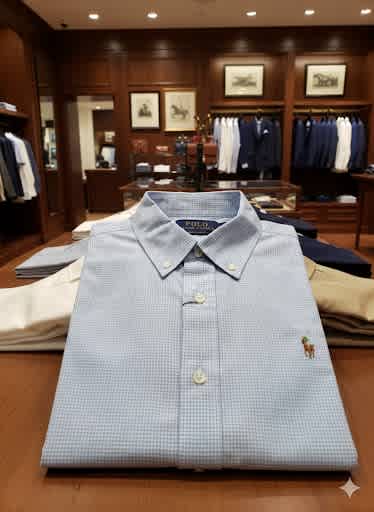 Ralph Lauren Blue Premium Quality Cotton Shirt-3
