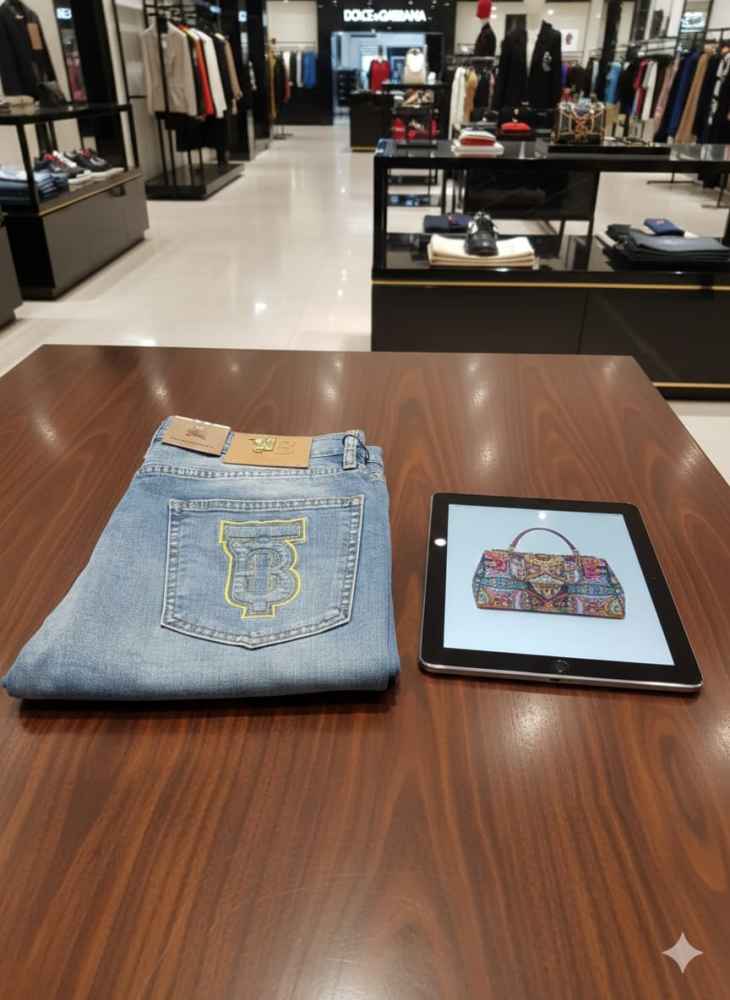 Burberry Light Blue Premium Denim Jeans-3