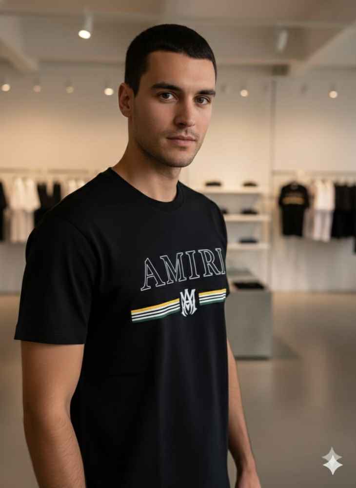 Amiri Black Premium Quality T-shirt-1